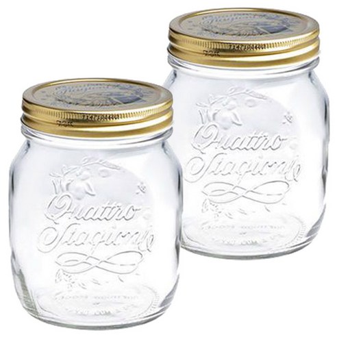보르미올리 콰드로 밀폐 유리병, 700ml, 2개