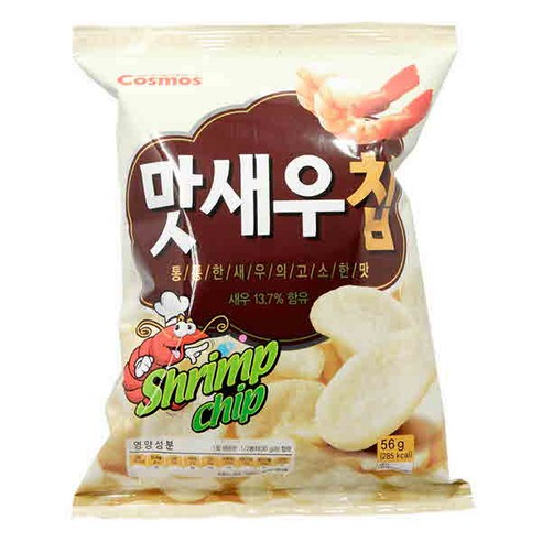 코스모스 맛새우칩, 56g, 5개