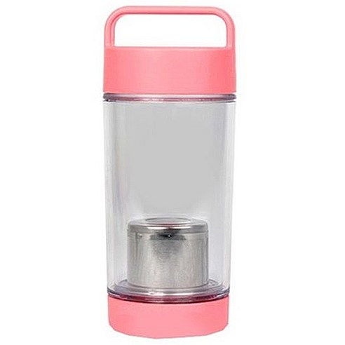 티앤라이프 스마트 에코 티 텀블러 물병, 핑크, 380ml