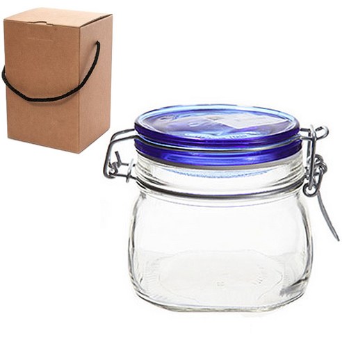 보르미올리 피도 블루탑 유리병 + 선물박스, 500ml, 1개