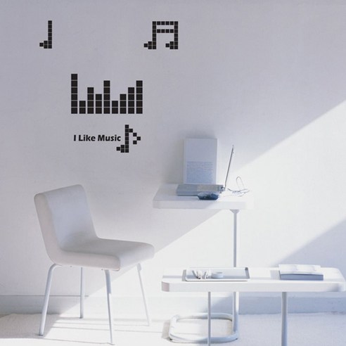 메이크스그래픽스티커, I like music(Black)