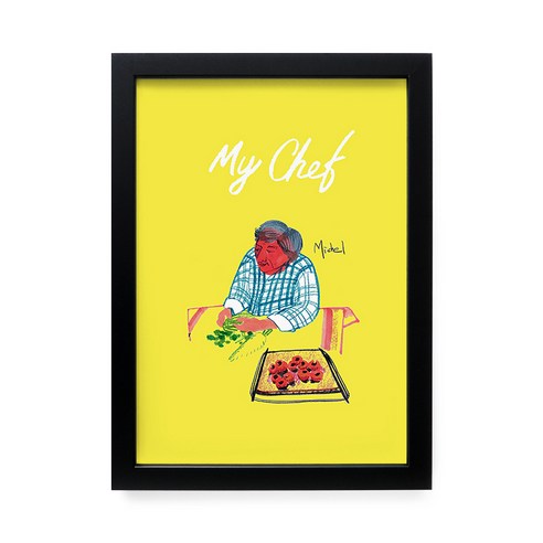 일러스트액자 MY CHEF, MDF블랙