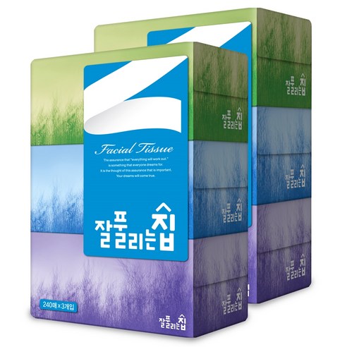 잘풀리는집 미용티슈 240매, 3개입, 2팩