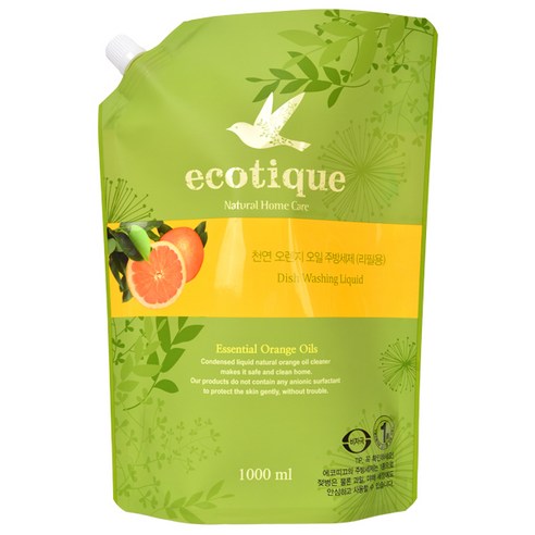 에코띠끄 오렌지오일 주방세제 리필, 1L, 3개