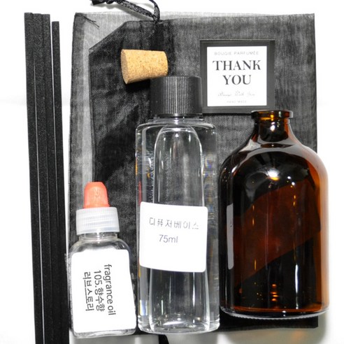 케이지 디퓨저KIT-큐티라운드원형 브라운 향수향, 105 러브스토리, 100ml