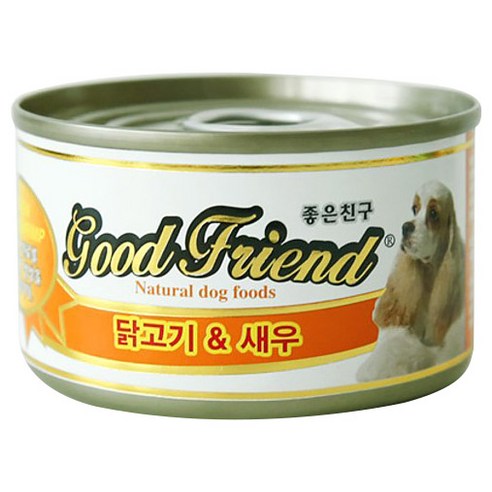굿프렌드 애견용 간식 캔, 닭고기+새우 혼합맛, 1개 - 캔 | 쿠팡