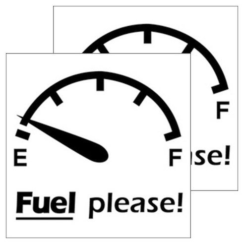 뭉키데코 주유구스티커 블랙, fuel please주유구, 2개