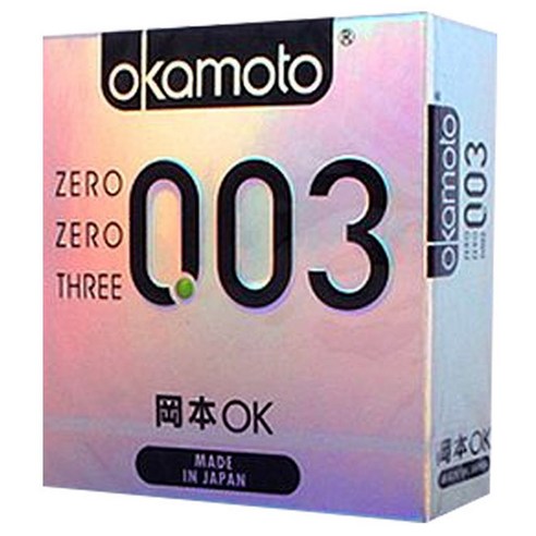 오카모토 0.03 플레티늄 초박형 콘돔, 3개입, 1개