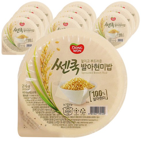 동원 쎈쿡 발아현미밥, 210g, 12개