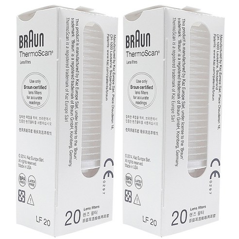 BRAUN 체온계 리필용 필터, 20개입, 2개
