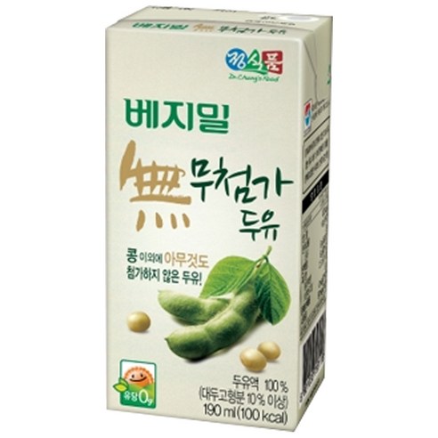 건강한 성분으로 제작된 베지밀 무첨가 두유, 190ml 용량, 로켓배송, 할인가격, 2,938개의 총 평가, 4.5/5 평점