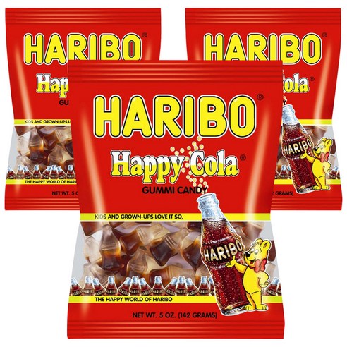 하리보 해피 콜라 젤리, 100g, 3개