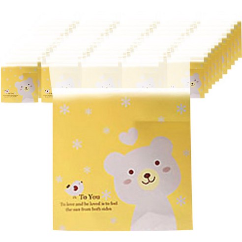 피크닉하우스 곰 접착봉투, 60매