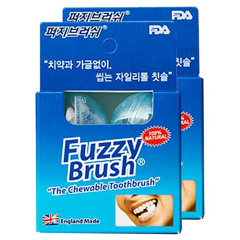 퍼지브러쉬 1회용 씹는 칫솔, 4개입, 2개