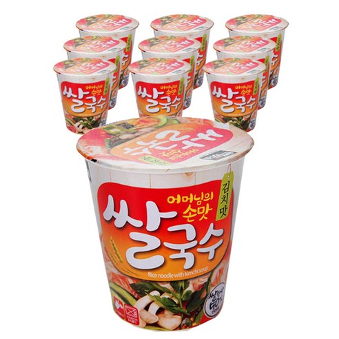 백제 김치맛 미니컵 쌀국수, 58g, 10개