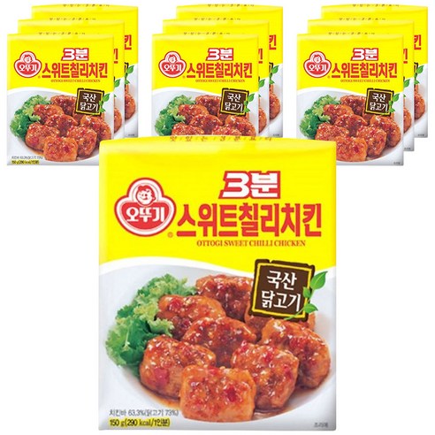 오뚜기 3분 스위트칠리치킨, 150g, 6개
