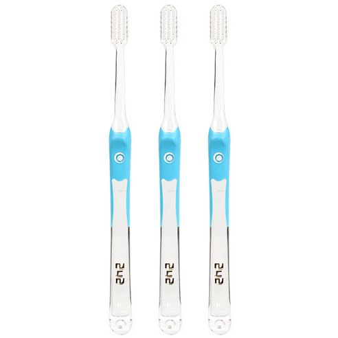 242 치과용 칫솔 유아칫솔, 파랑, 1개입, 3개입