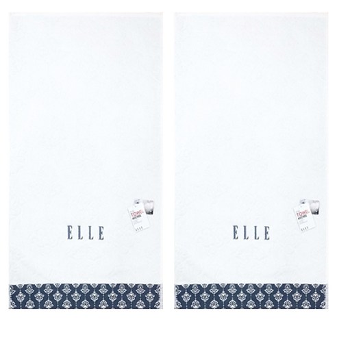 엘르 로얄 세면타올 135g 면사, 우유백색, 2개