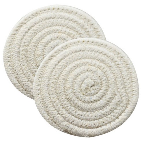 블럭마트 코튼 냄비받침/컵받침 11-12cm 2개입, TYPE2