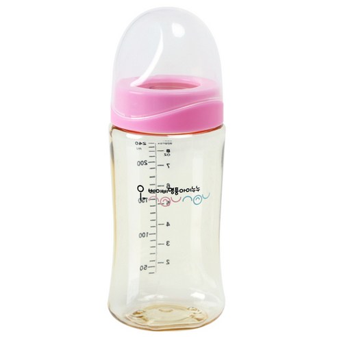 아이누누 PES 젖병 240ml, 노꼭지, 핑크
