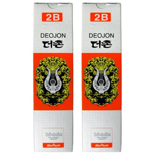 문화연필 더존 2B, 단일 색상, 24개입