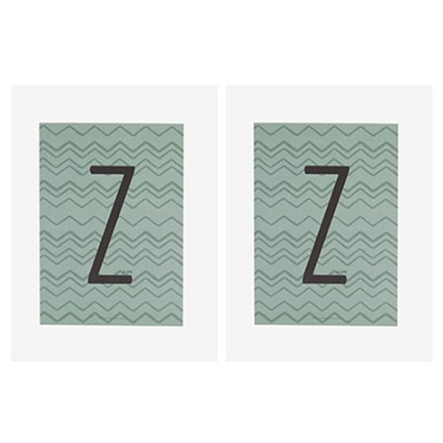 데일리라이크 알파벳 포스터, 26 Z, 2개