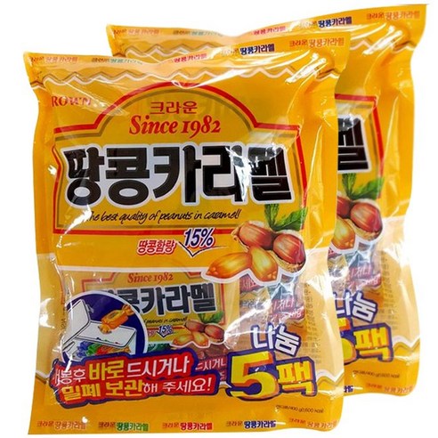 크라운 땅콩카라멜, 400g, 2개