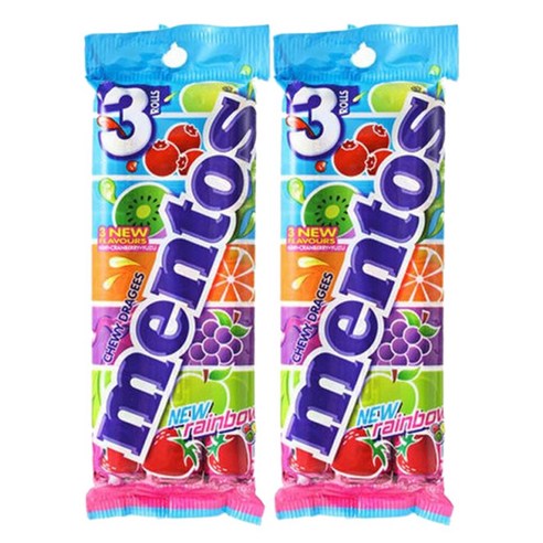 멘토스 오리지널 뉴레인보우 츄잉캔디, 37.5g, 6개