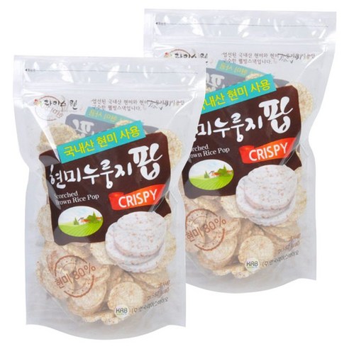 라이스웰 현미 누룽지팝, 120g, 2개