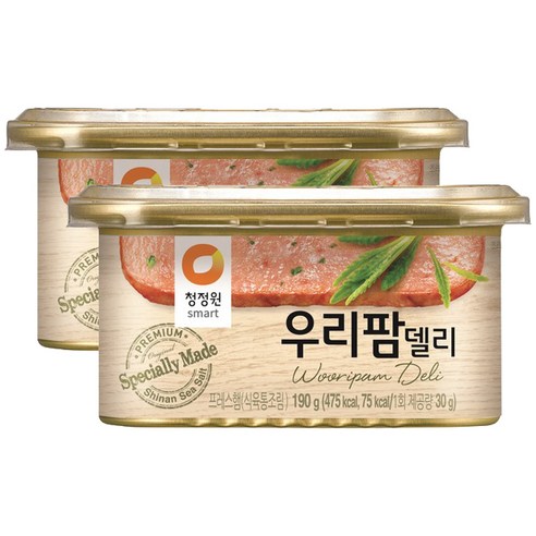 청정원 우리팜 델리 햄통조림, 190g, 2개