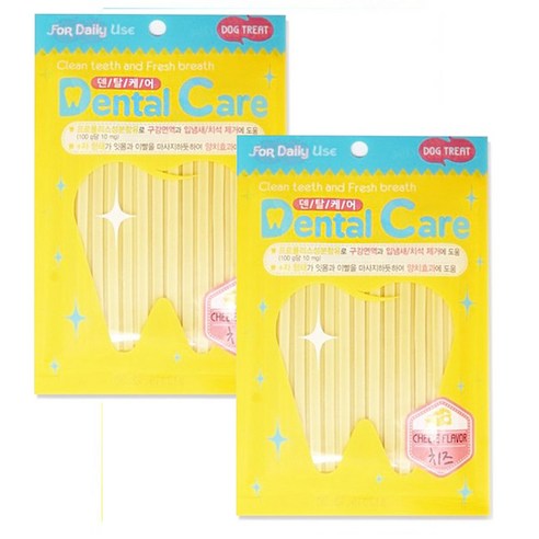 덴탈케어 치석관리 애견간식 치즈, 100g, 2개