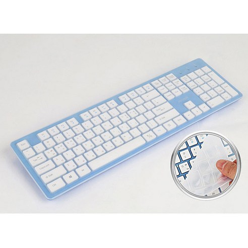 아이리버 2.4G 무선 키보드 + 마우스 세트 IR-WMK5000B, IR-WMK5000C, 코발트블루, 일반형