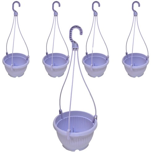 은성 원분재 화분 5p + 화분 걸이 5p, 파스텔 퍼플