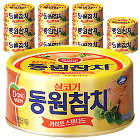동원 라이트 스탠다드 참치, 100g, 12개