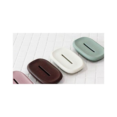 키친팩토리 파스텔 실리콘 뽀송 비누받침 사각, 아이보리, 1개