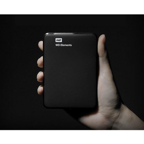 WD Elements Portable 휴대용 외장하드 + 파우치, 2TB, 블랙