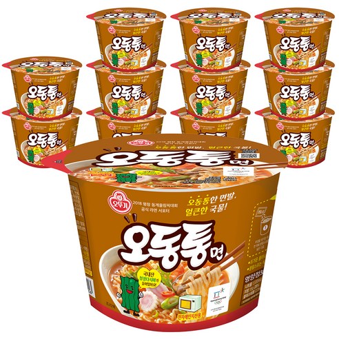 오뚜기 오동통면 용기 100g, 12개