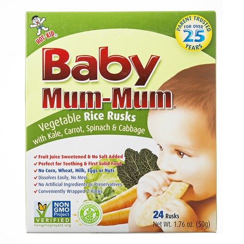 베이비멈멈 라이스 러스크, 베지터블 (Vegetable), 1개, 50g