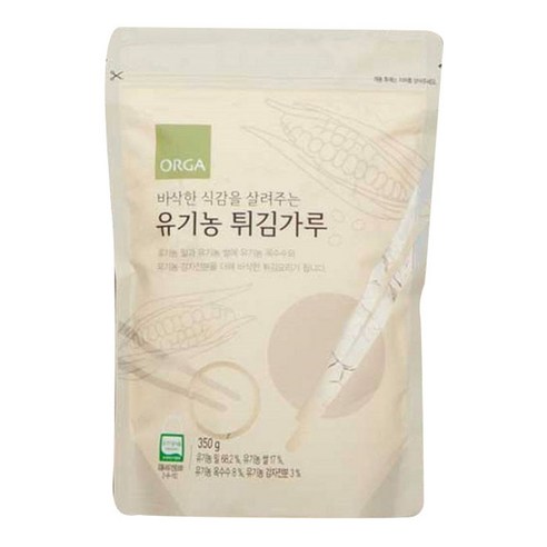 [올가홀푸드] 유기튀김가루, 350g, 1개