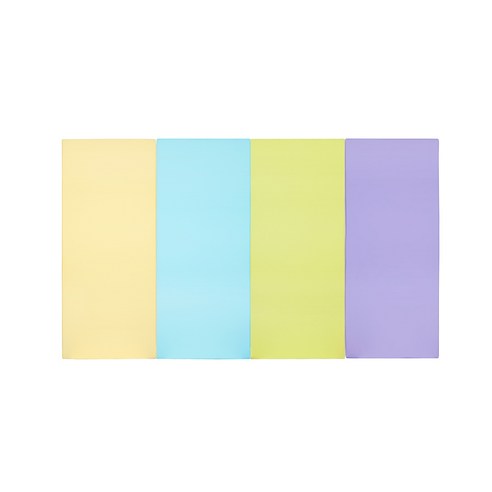 퍼니존 퍼니테라피 유아 폴더매트 아이보리 비비드 시리즈 2, 아이보리 + 스카이블루 + 피스타치오 + 바이올렛
