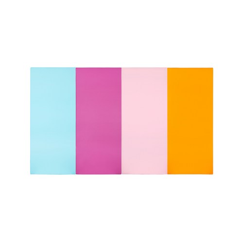 퍼니존 퍼니테라피 유아 폴더매트 스카이블루 비비드 시리즈 2, 스카이블루 + 핫핑크 + 베이비핑크 + 오렌지