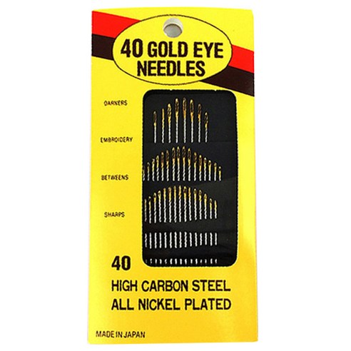 브랜드실 40 Gold eye needles 고급 손바늘 세트, 1세트