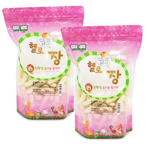 짱죽 헬로 짱 쌀과자, 시금치, 2개