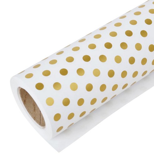 솔로몬샵 포인트도트 종이롤 포장지 대, 크라프트 (청색), 1개