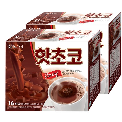 담터 핫초코 오리지날, 20g, 16개입, 2개