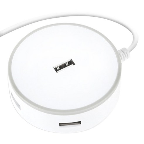 COSY 드럼 USB 4포트 허브 JUH3095, 화이트
