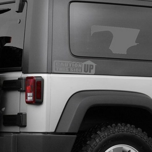 그리드 Jeep 자동차 데칼스티커 50049 15cm, 미들그레이, 1개