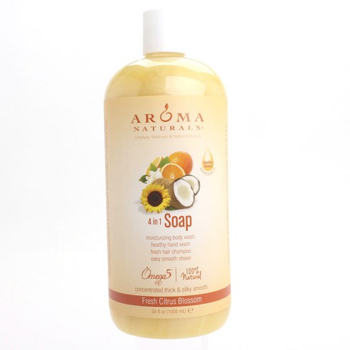 Aroma Naturals 바이오 클린 오메가 엑스트라오디너리 솝, 1005ml, Fresh Citrus Blossom