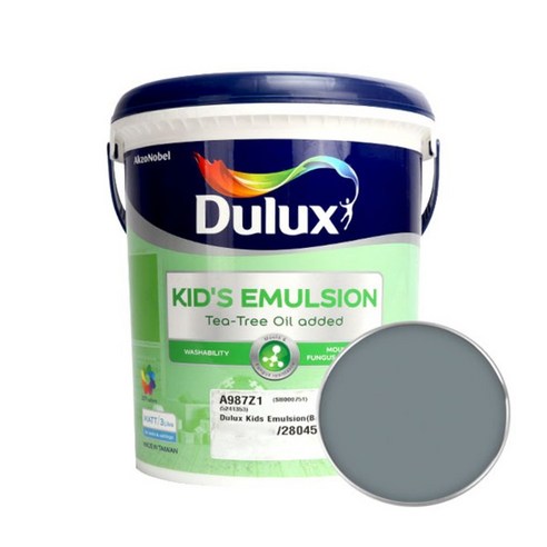 듀럭스 키즈 에멀전 무광 페인트 3L, Mellow Silver