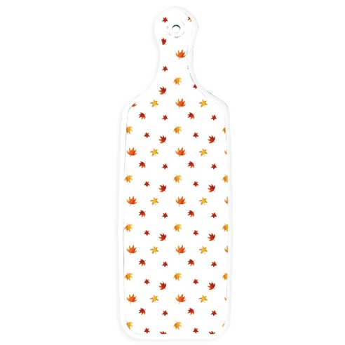 로엠디자인 양면 서빙도마 보드 그린봉선화, 낙엽화이트, 1개